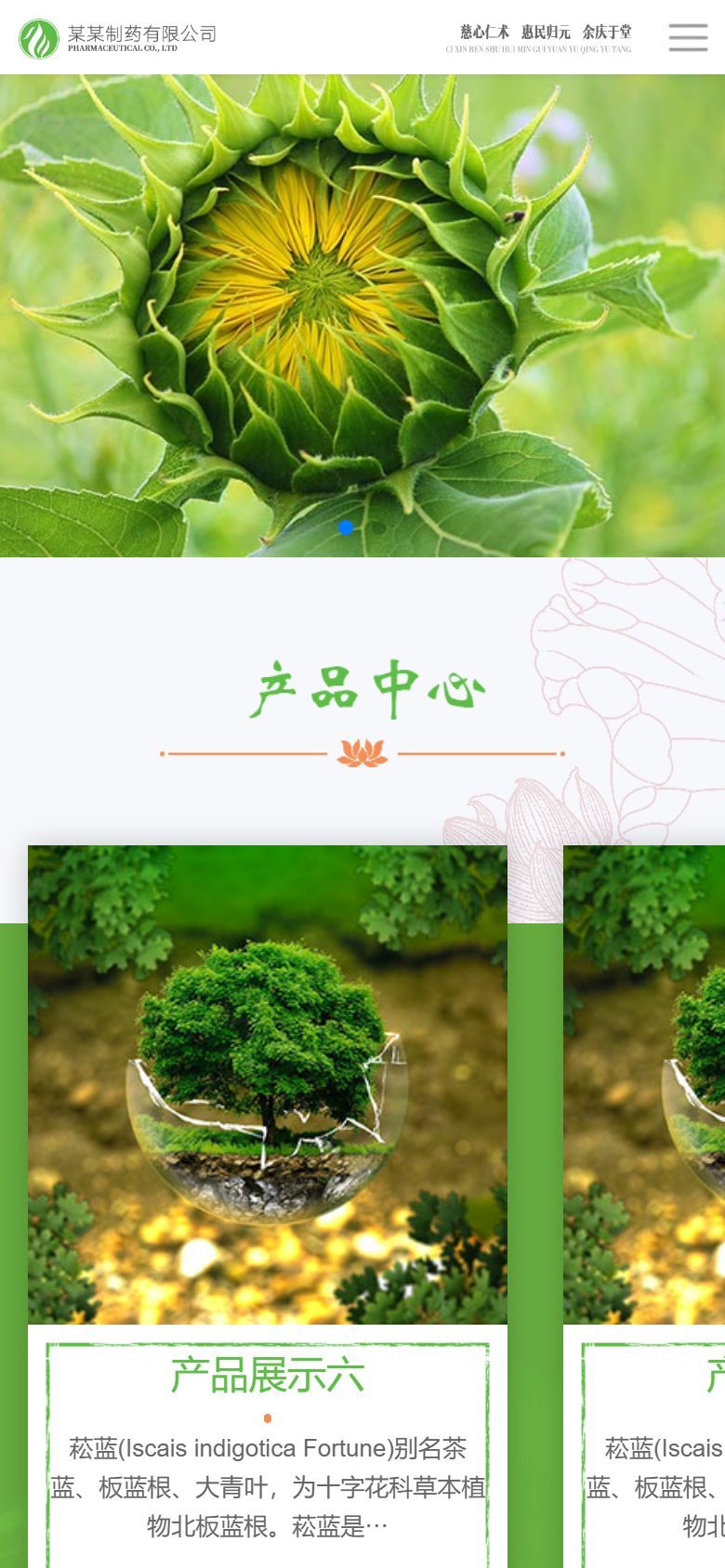 响应式医药制药企业官网建设方案